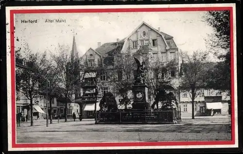 Passepartout Ak Herford in Westfalen, Alter Markt