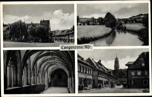 Ak Langenzenn in Mittelfranken, Platz, Fluss