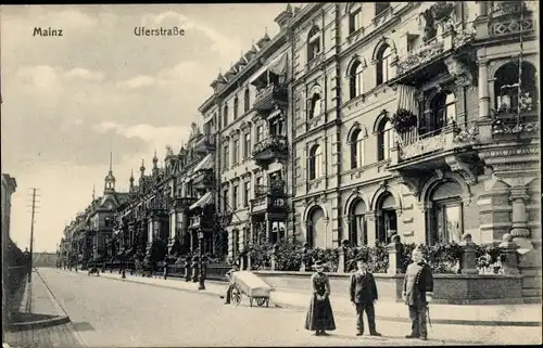 Ak Mainz am Rhein, Uferstraße