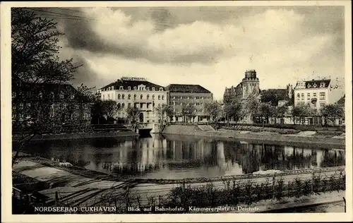 Ak Nordseebad Cuxhaven, Bahnhofstraße, Kaemmererplatz, Deichstraße