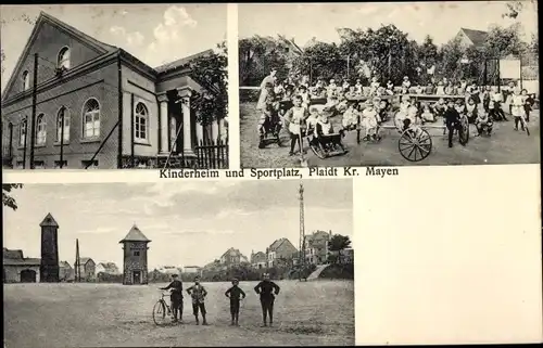 Ak Plaidt in der Eifel, Kinderheim und Sportplatz