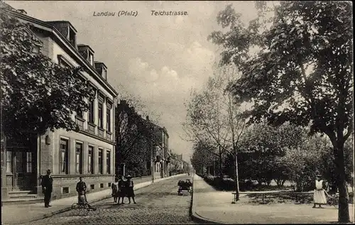 Ak Landau in der Pfalz, Teichstraße