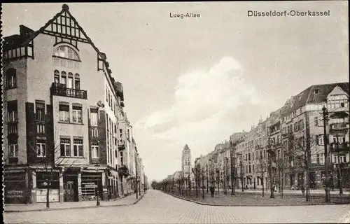 Ak Oberkassel Düsseldorf am Rhein, Lueg Allee