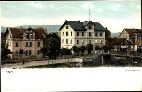 Ak Bebra an der Fulda in Hessen, Blick vom Bahnhof