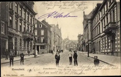 Ak Remscheid im Bergischen Land, Bismarckstraße