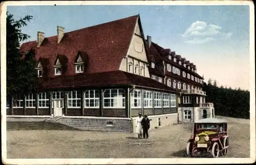 Ak Pustevny Pustevně na Radhošti Region Zlin, Nova utulna Dra. Edv. Parmy Tanecnica