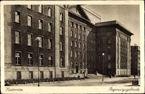 Ak Katowice Kattowitz Oberschlesien, Regierungsgebäude