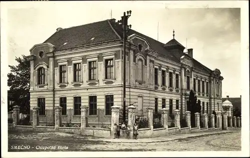 Ak Smecno Smetschno Smeczno Mittelböhmen, Chlapecka skola