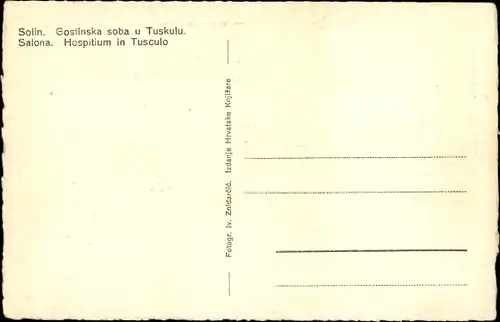 Ak Solin Salona Kroatien, Gostinska soba u Tuskulu