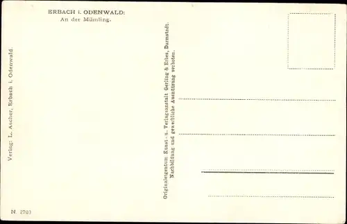 Ak Erbach im Odenwald Hessen, An der Mümling