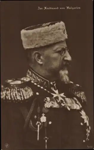 Ak König Ferdinand I. von Bulgarien, Portrait