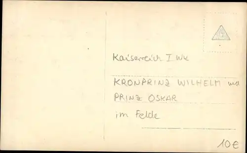 Ak Oskar Prinz von Preußen, Kronprinz Wilhelm von Preußen, Totenkopfhusar