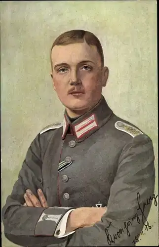 Ak Kronprinz Georg von Sachsen, Portrait, Uniform