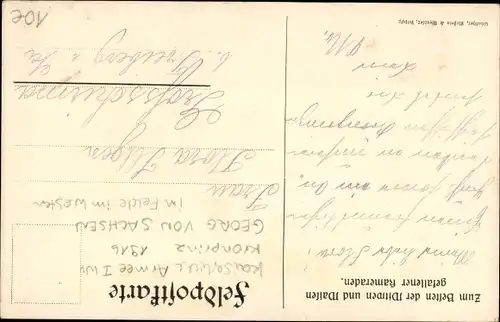 Ak Kronprinz Georg von Sachsen, Portrait, Uniform