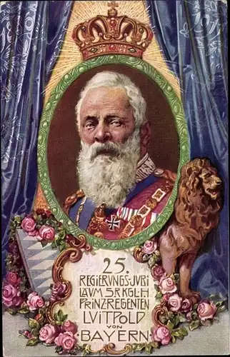 Künstler Ak Prinzregent Luitpold von Bayern, 25 jähriges Regierungsjubiläum