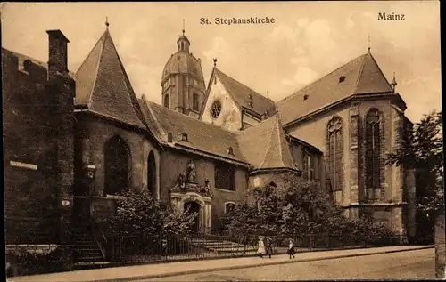 Ak Mainz am Rhein, St. Stephanskirche