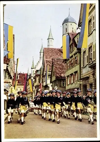 Ak Biberach an der Riß in Oberschwaben, Schützenfest, Kinderfest, Festzug, Schützentrommler