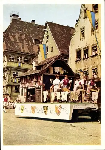 Ak Biberach an der Riß in Oberschwaben, Schützenfest, hist. Festzug, Weißgerberwalk