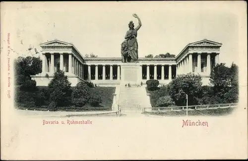 Ak München, Bavaria, Ruhmeshalle