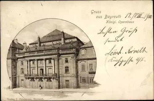 Ak Bayreuth in Oberfranken, Königl. Opernhaus