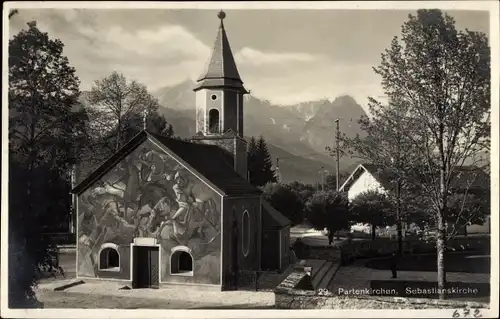 Ak Garmisch Partenkirchen in Oberbayern, Sebastianskirche