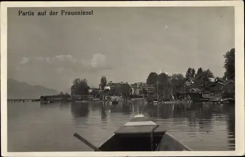 Ak Fraueninsel Chiemsee Oberbayern, Bootspartie