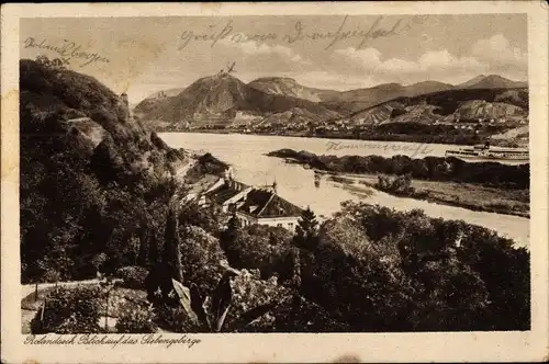Ak Rolandseck Remagen am Rhein, Blick auf das Siebengebirge