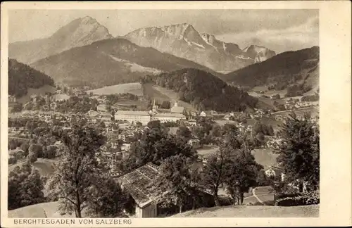 Ak Berchtesgaden in Oberbayern, Blick vom Salzberg