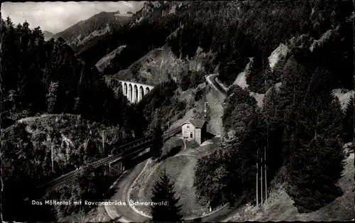 Ak Breitnau im Schwarzwald, Höllental mit Ravennabrücke