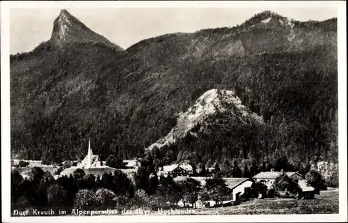 Ak Kreuth am Tegernsee Oberbayern, Teilansicht vom Ort