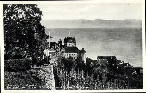 Ak Meersburg am Bodensee, Schloss und Unterstadt, Oedenstein
