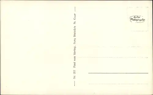 Ak St. Goar am Rhein, Burgruine Rheinfels