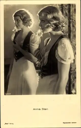 Ak Schauspielerin Anna Sten, Portrait, Ross Verlag 6372 1