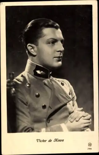 Ak Schauspieler Viktor de Kowa, Portrait in Uniform