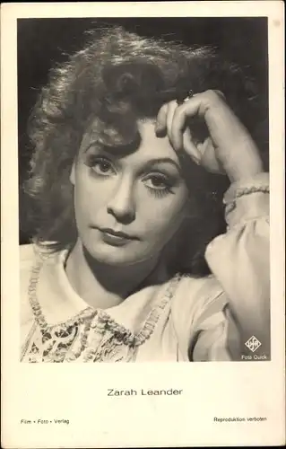 Ak Schauspielerin Zarah Leander, Portrait