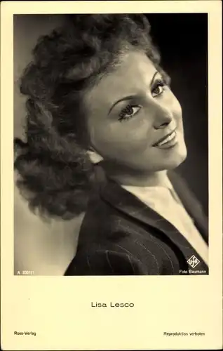 Ak Schauspielerin Lisa Lesco, Ross A3301/1