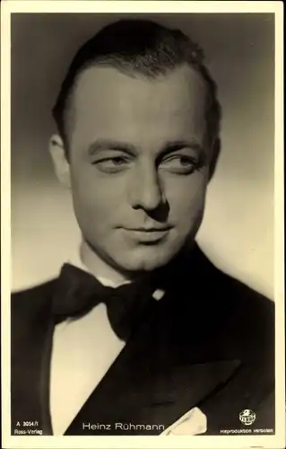Ak Schauspieler Heinz Rühmann, Portrait, Ross A 3054/1