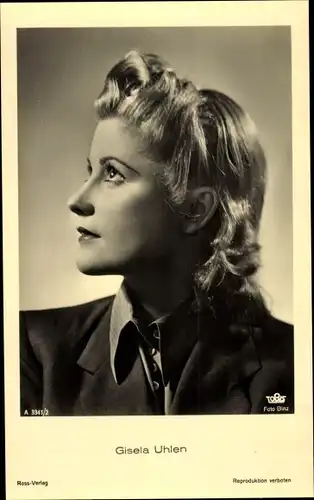 Ak Schauspielerin Gisela Uhlen, Portrait, Autogramm