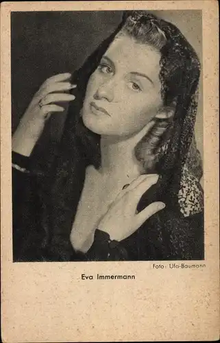 Ak Schauspielerin Eva Immermann