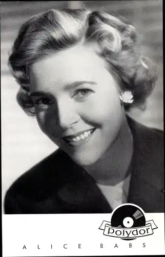 Ak Sängerin Alice Babs, Portrait, Polydor