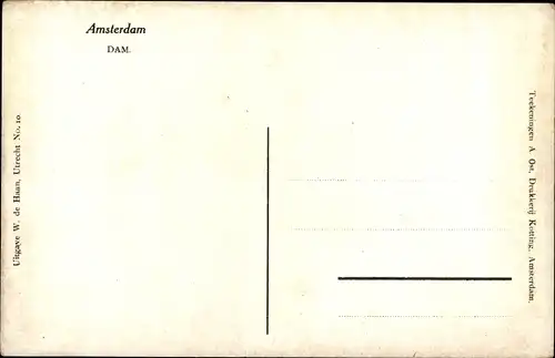 Künstler Ak Amsterdam Nordholland Niederlande, Dam, Passanten