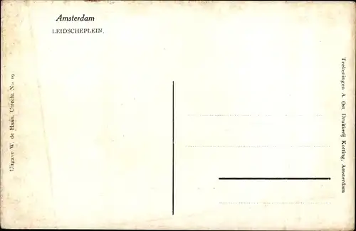 Künstler Ak Amsterdam Nordholland Niederlande, Liedscheplein