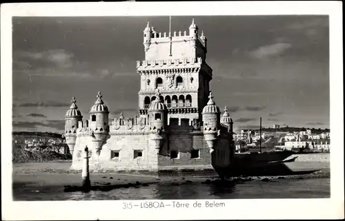 Ak Lissabon Portugal, Blick auf den Torre de Belem