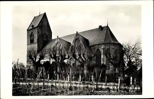 Ak Loppersum Groningen, Ned. Herv. Kerk