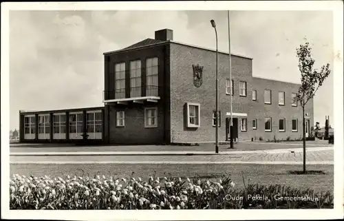 Ak Oude Pekela Groningen Niederlande, Gemeentehuis