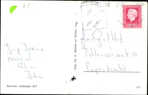 Ak Aagtekerke Zeeland Niederlande, Kircheninneres