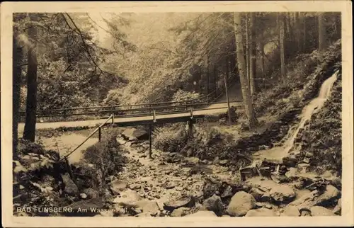 Ak Świeradów Zdrój Bad Flinsberg Schlesien, Am Wasserfall