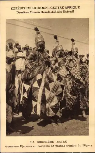 Ak Niger, Croisiere Noire, Guerriers Djermas en costume de parade