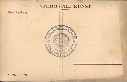 Künstler Ak Konrad, Graz Steiermark, Landhaus