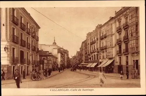 Ak Valladolid Kastilien und Leon, Calle de Santiago